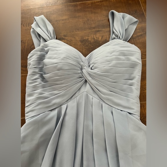 Azazie Dusty Blue Dress - Picture 4 of 8